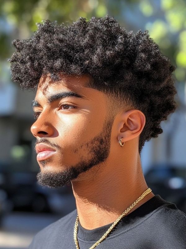 3B Hairstyles for Men with Afro Fade Variations