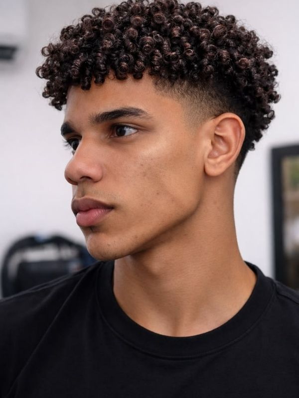 3B Hairstyles for Men with High Top and Defined Shape-Up