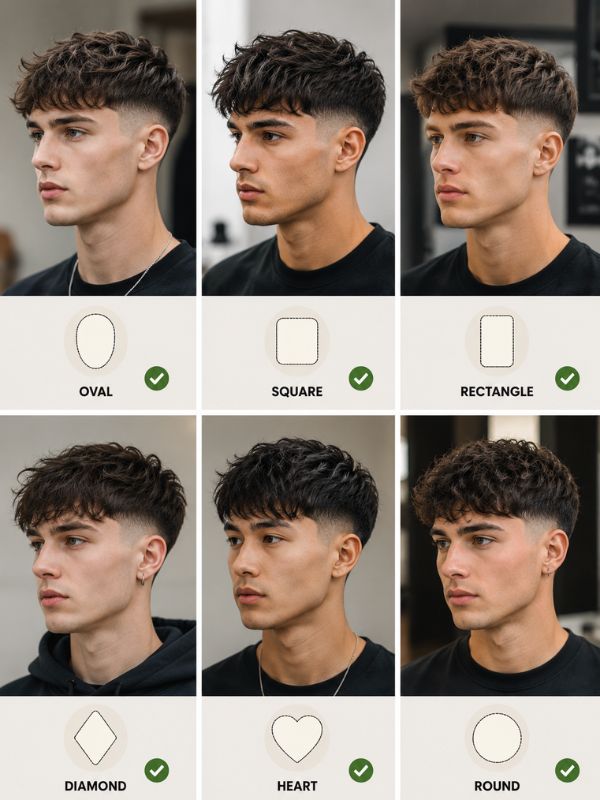 Best Face Shapes for a Low Taper Fade Textured Fringe
