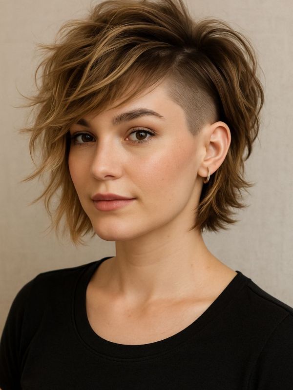 Bold Undercut Mullet Cut Women