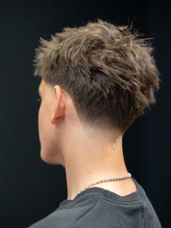 Drop Taper Fade with Textured Fringe