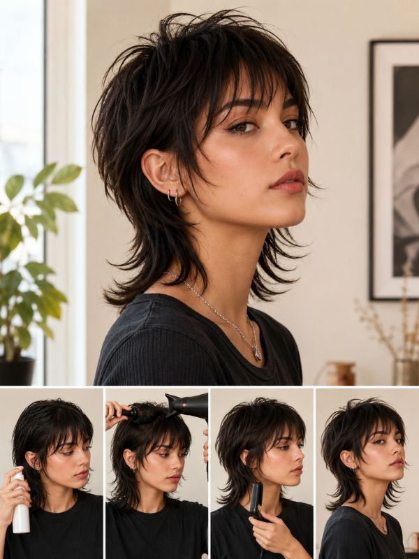 Easy Styling Routine for Modern Mullet Cut Women