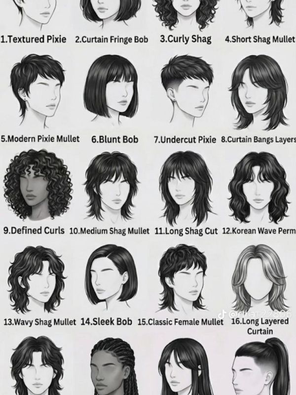 Face Shape Guide for Modern Mullet Cut Women