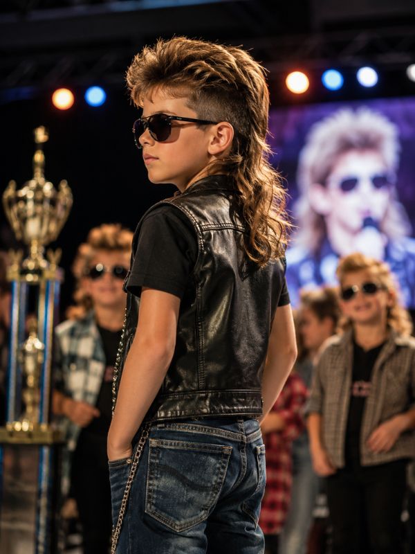Kids Mullet Competitions and Pop Culture Influence