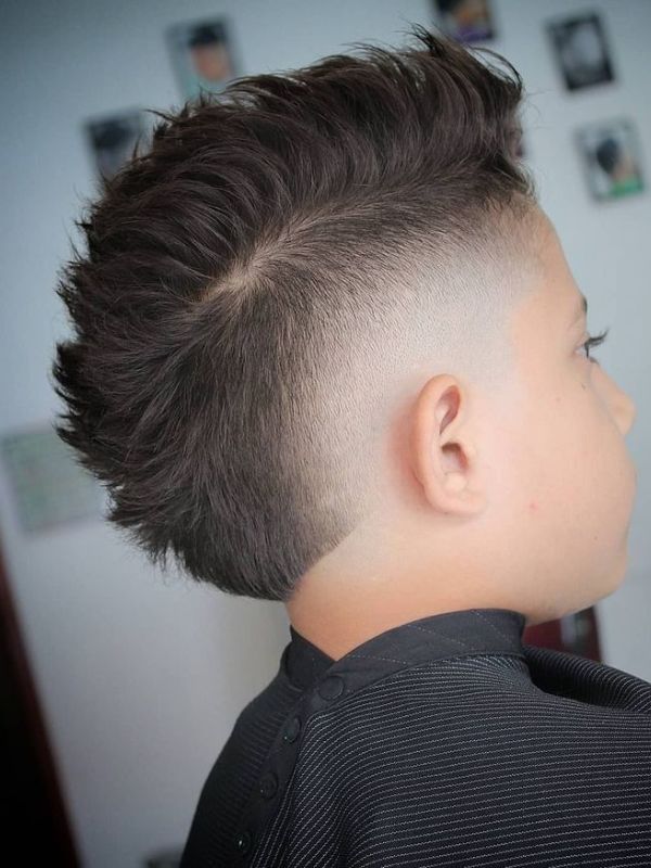 Kids Mullet Fade straight Hair