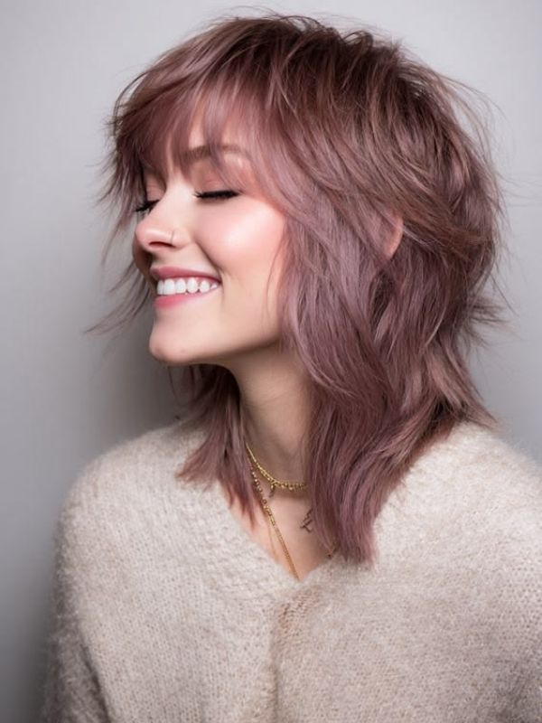 Messy Texture Modern Mullet Cut Women