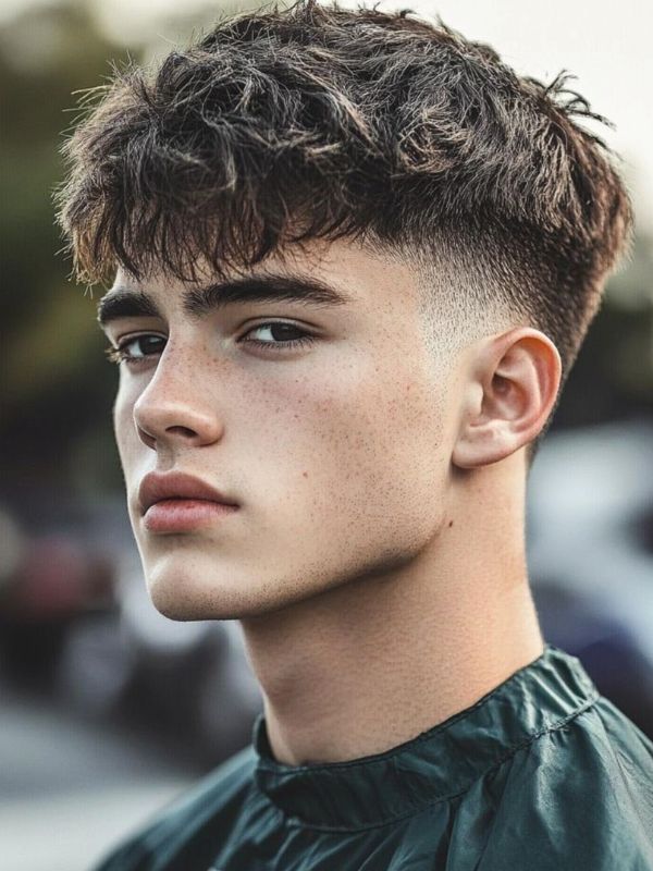 Short Low Taper Textured Fringe
