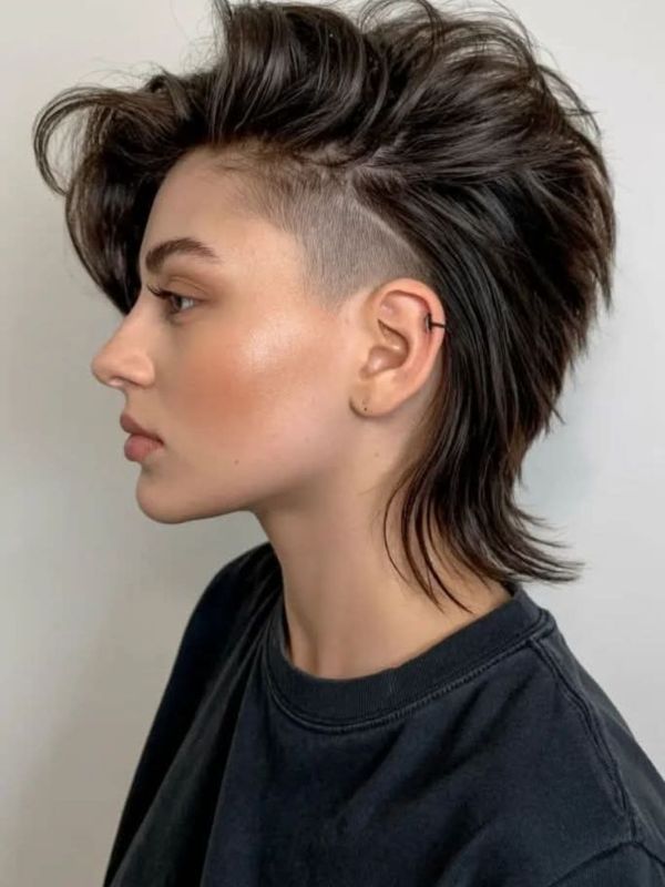 Soft Tapered Mullet Cut Women Short Hair