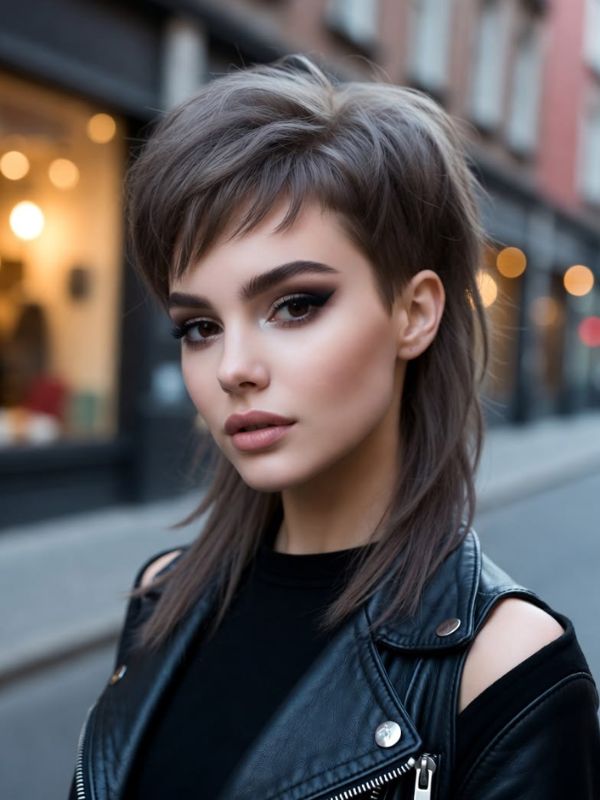 Straight Sleek Mullet Cut Women – Polished Finish