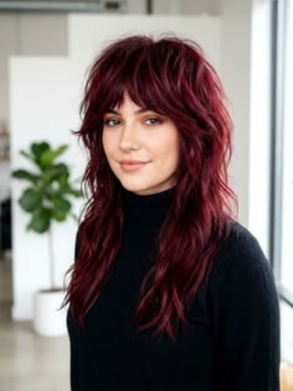 Thick Hair Medium Mullet Cut Women