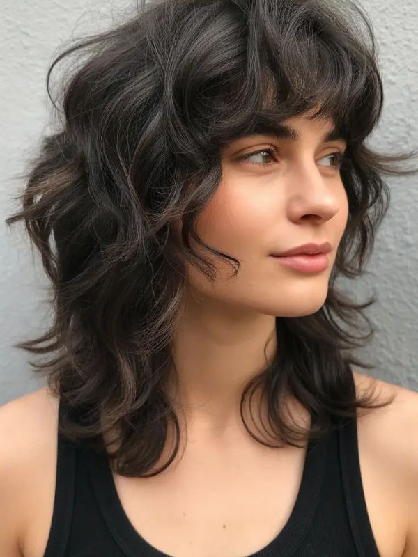 Wavy Modern Mullet Cut Women
