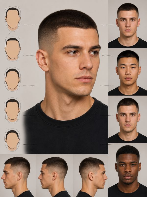 Crew Cut Face Shape Guide Perfect Matches for Every Face