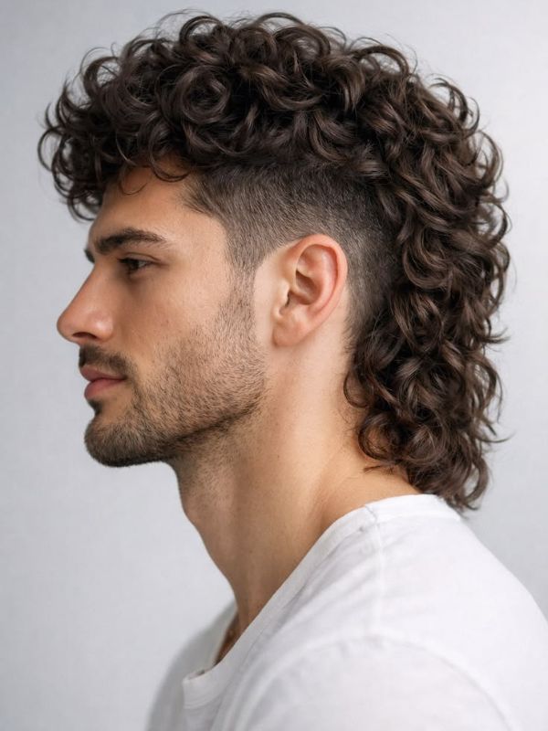 Curly Modern Mullet