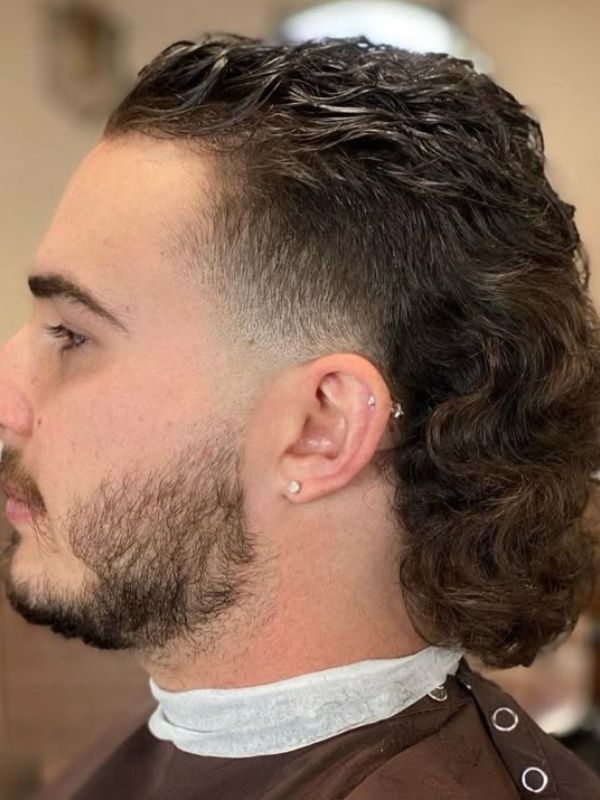 Curly Taper Mullet with Volume Boost