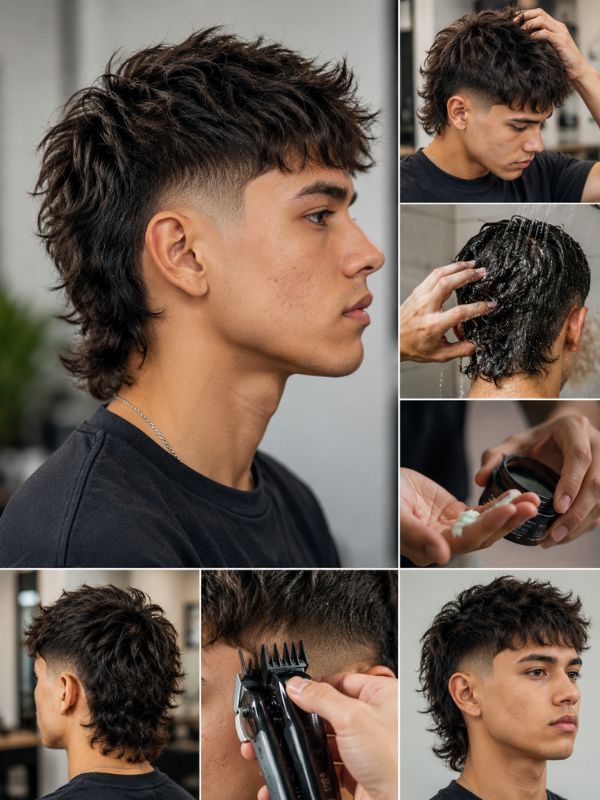How to Maintain the Look burst fade mullet