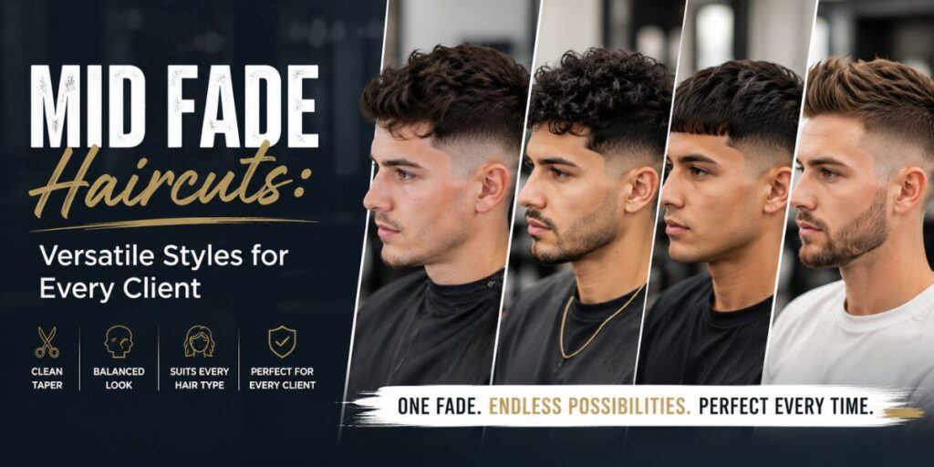 Mid Fade Haircuts Versatile Styles for Every Client