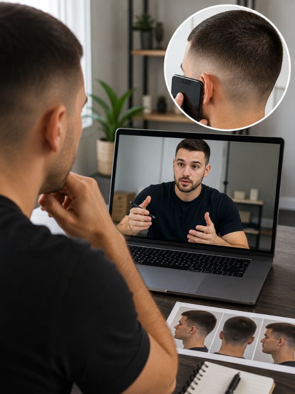 Virtual Consultation Tips for a Better Crew Cut