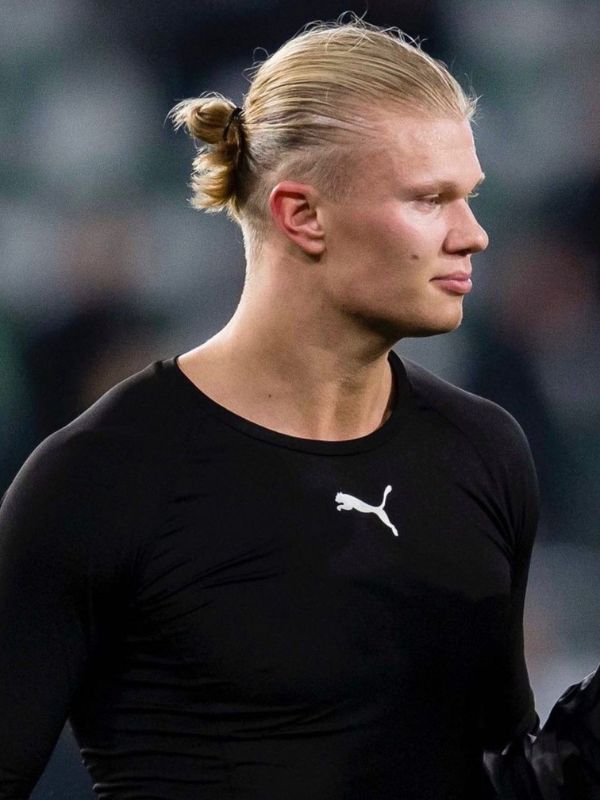 Erling Haaland – Long Ponytail with Shaved Sides