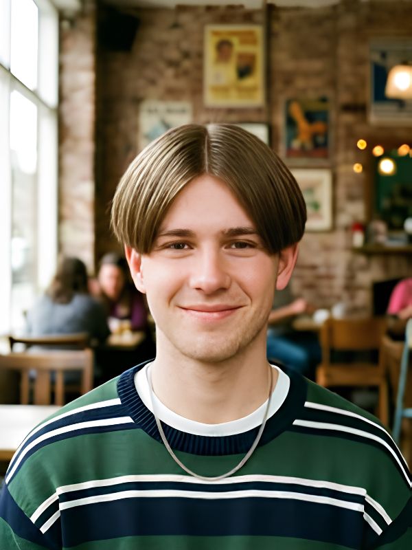 Ice Cream Haircut with Middle Part