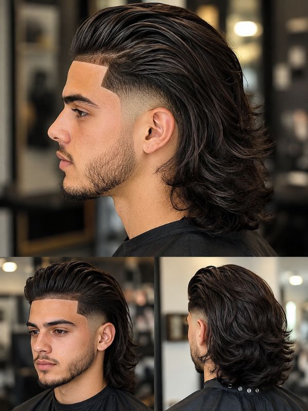 Line up haircut long hair