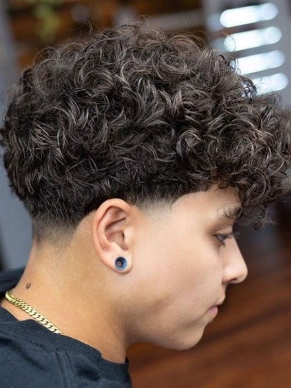 Low Taper Fade + Curly Hair