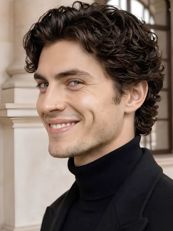 Middle Part Curly Hair