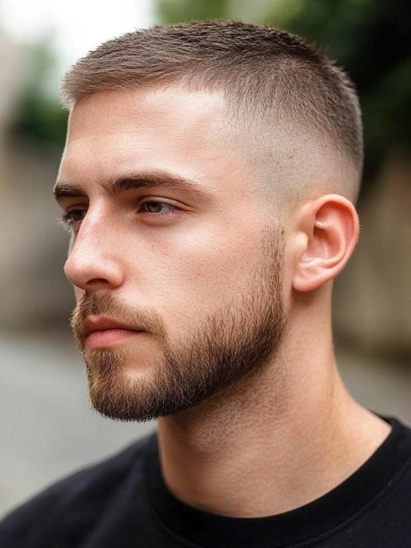12 Guard Buzz Cut Mid Taper for a Polished Look