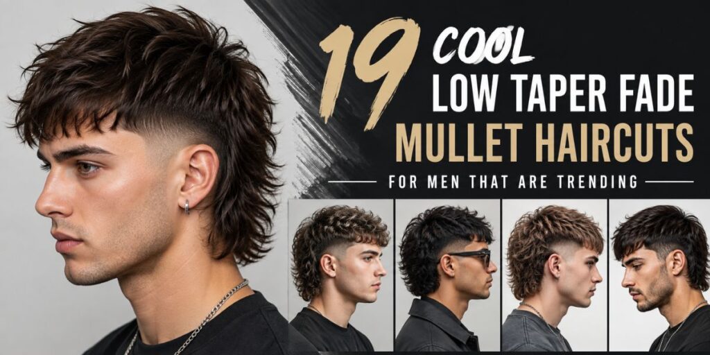 19 Cool Low Taper Fade Mullet Haircuts for Men That Are Trending