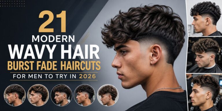 21 Modern Wavy Hair Burst Fade Haircuts for Men to Try in 2026