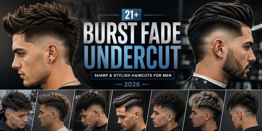 21+ Sharp Burst Fade Undercut Haircuts for Men (2026) Trendy & Stylish Cuts