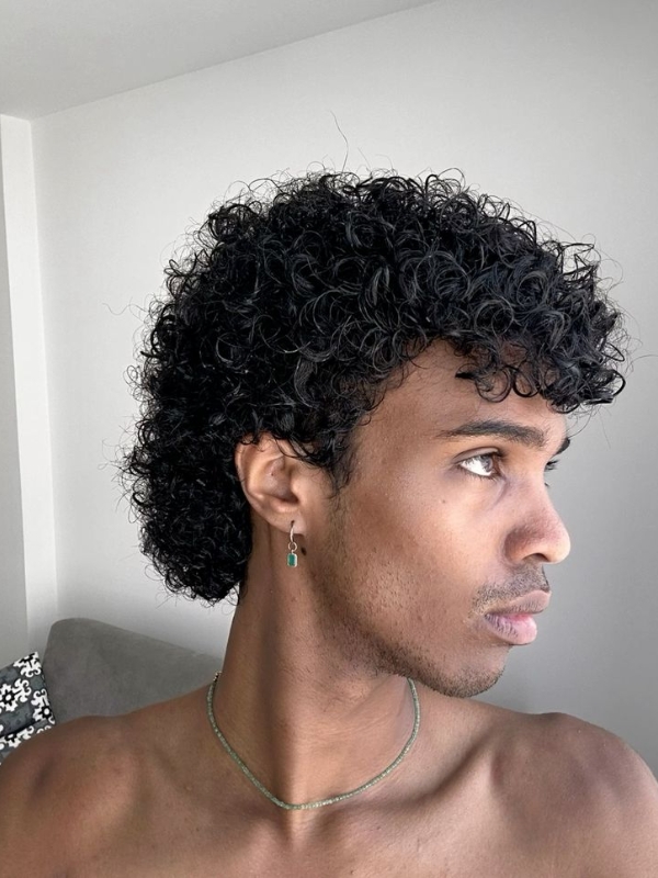 Afro Curly Mullet