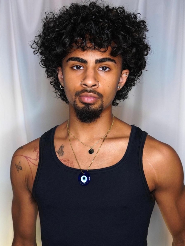 Afro Layered Mullet
