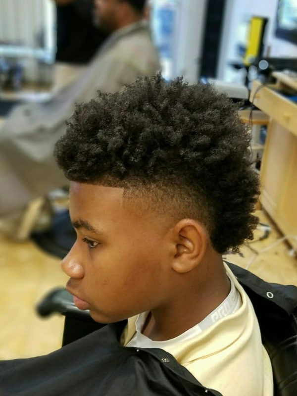 Afro mullet black man
