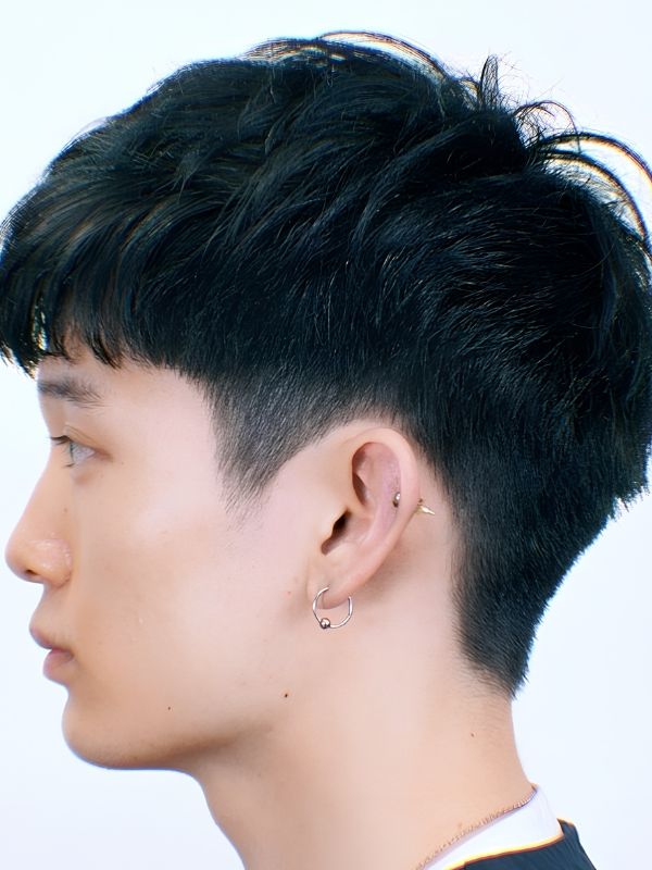 Asian Low Taper Fade Mullet