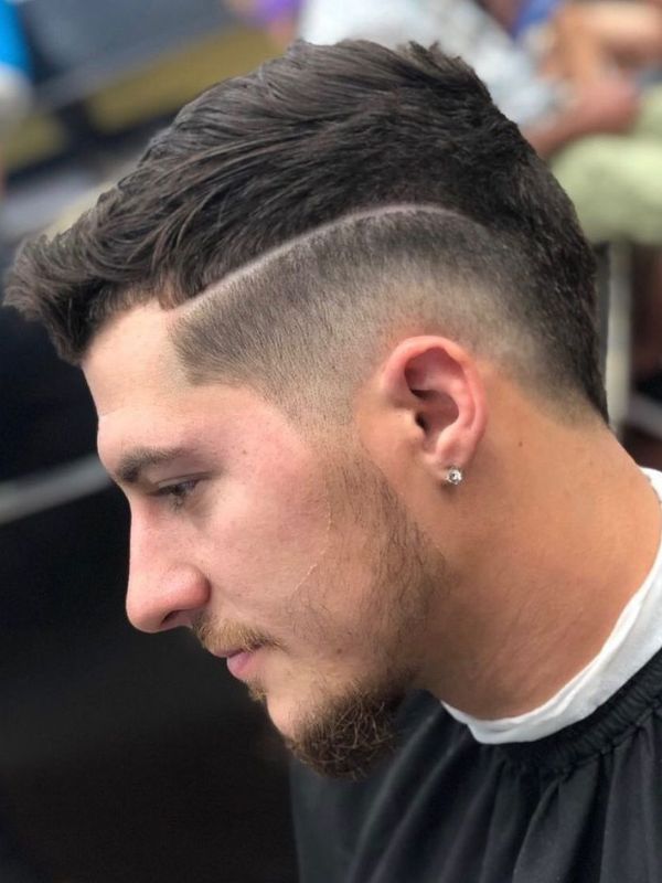 Burst Fade Taper with Line Up