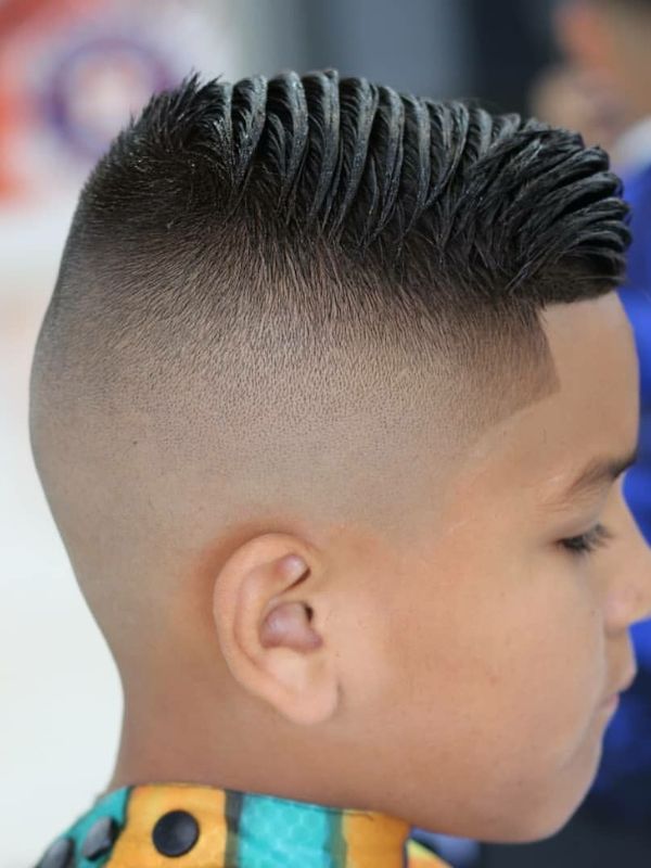 Burst Fade with Side Part