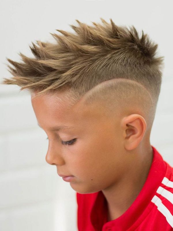Burst Fade with Spiky Hair