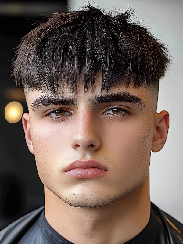 Choppy Low Taper Fade Fringe