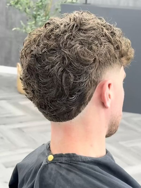 Curly Burst Fade Undercut