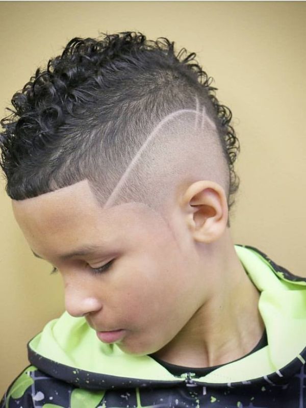 Curly Burst Fade for Kids
