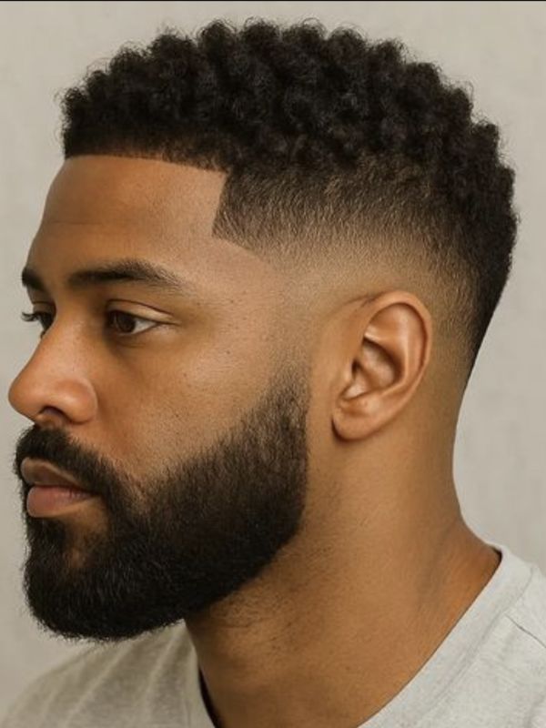 High taper fade Black