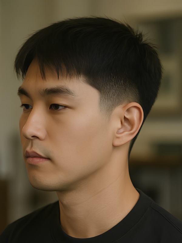 Korean Low Taper Fade Fringe
