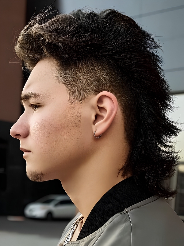 Layered Modern Mullet Fade