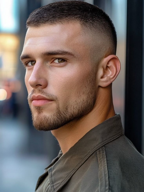 Long Buzz Cut Fade For The Perfect Balance of Length and Style