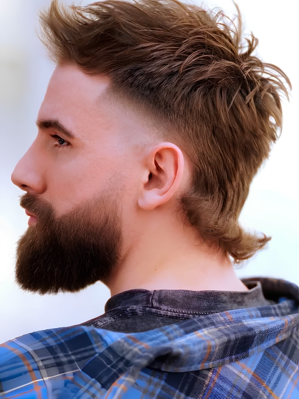 Long Modern Mullet Fade