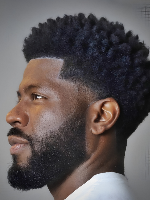 Low Taper Fade Afro for Everyday Style