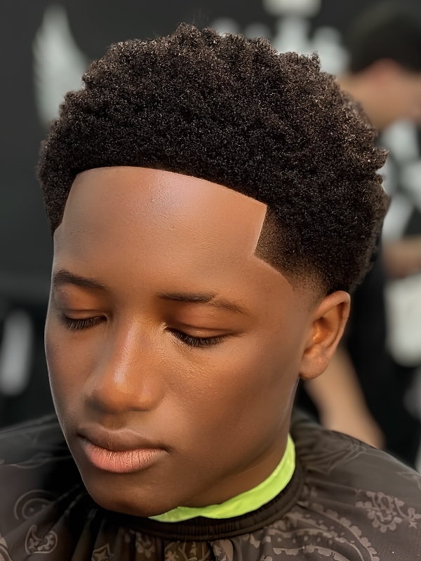 Low Taper Fade Clean Afro