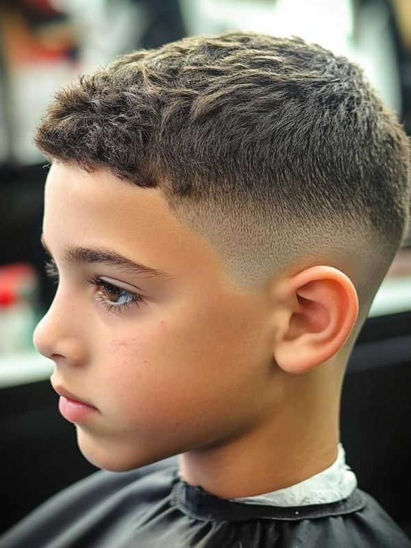 Messy Top Burst Fade