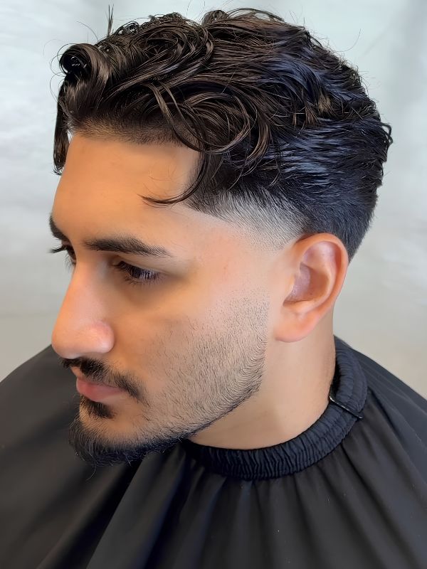 Messy Wavy Burst Fade