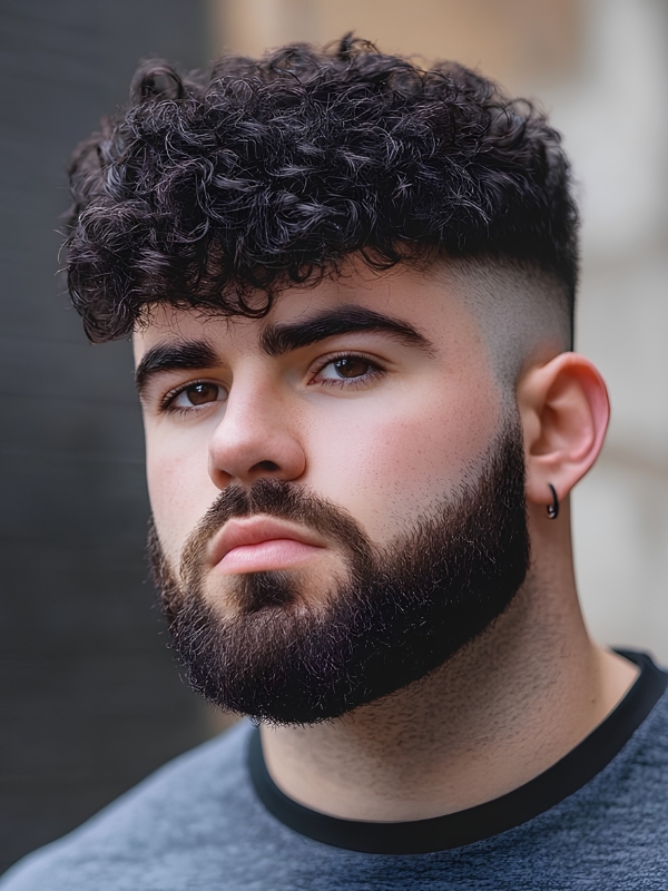 Mid Taper Fade Curly Hair